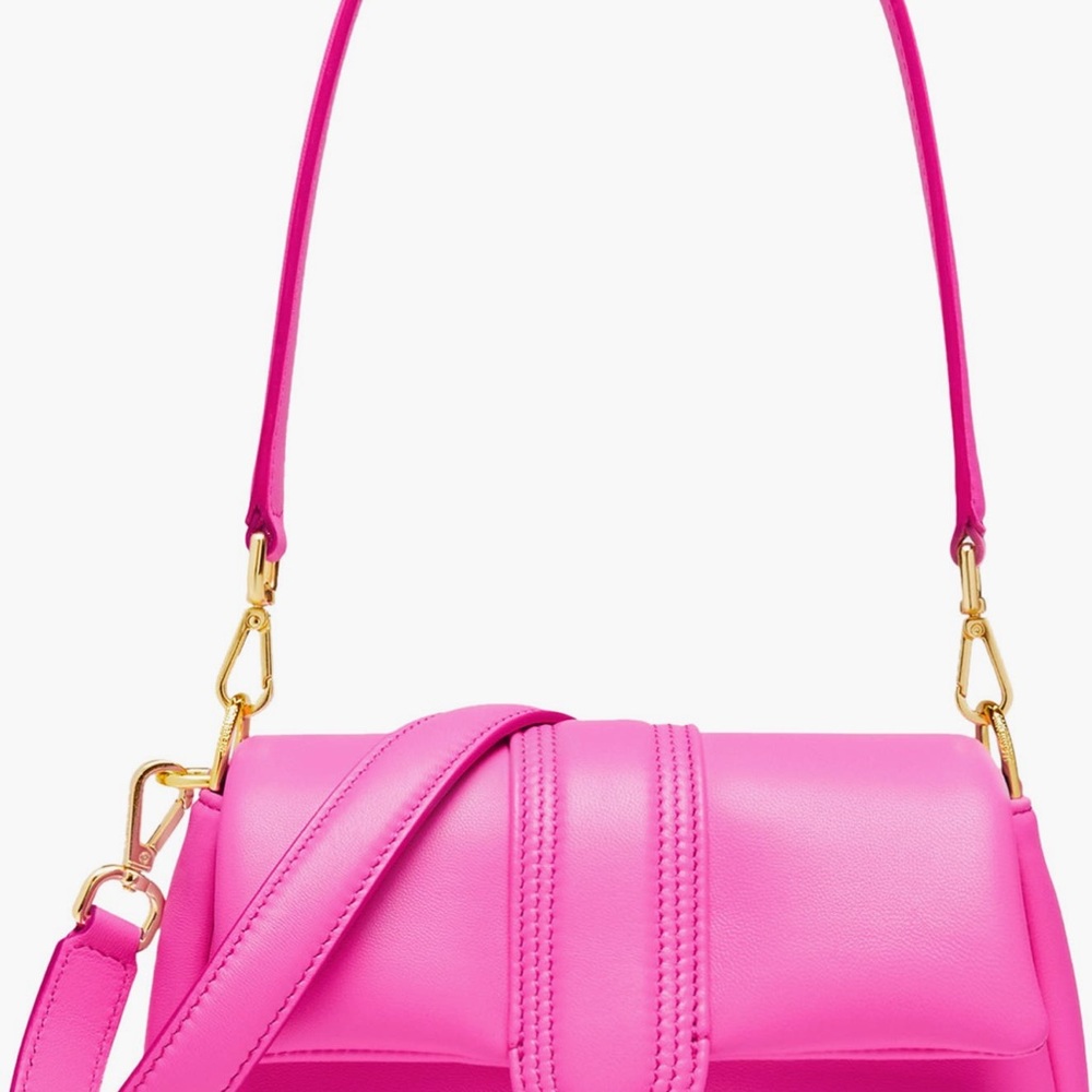 Pink Leather Shoulder Bag